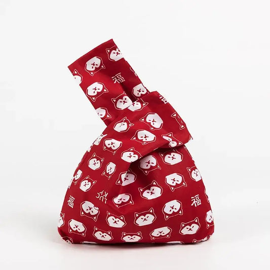 Red Shiba Knot Bag